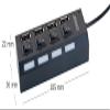 SCHWAIGER -UH4 013- 4-way USB hub for expanding USB port | for all Windows and Mac systems | can be individually switched on and off view 4