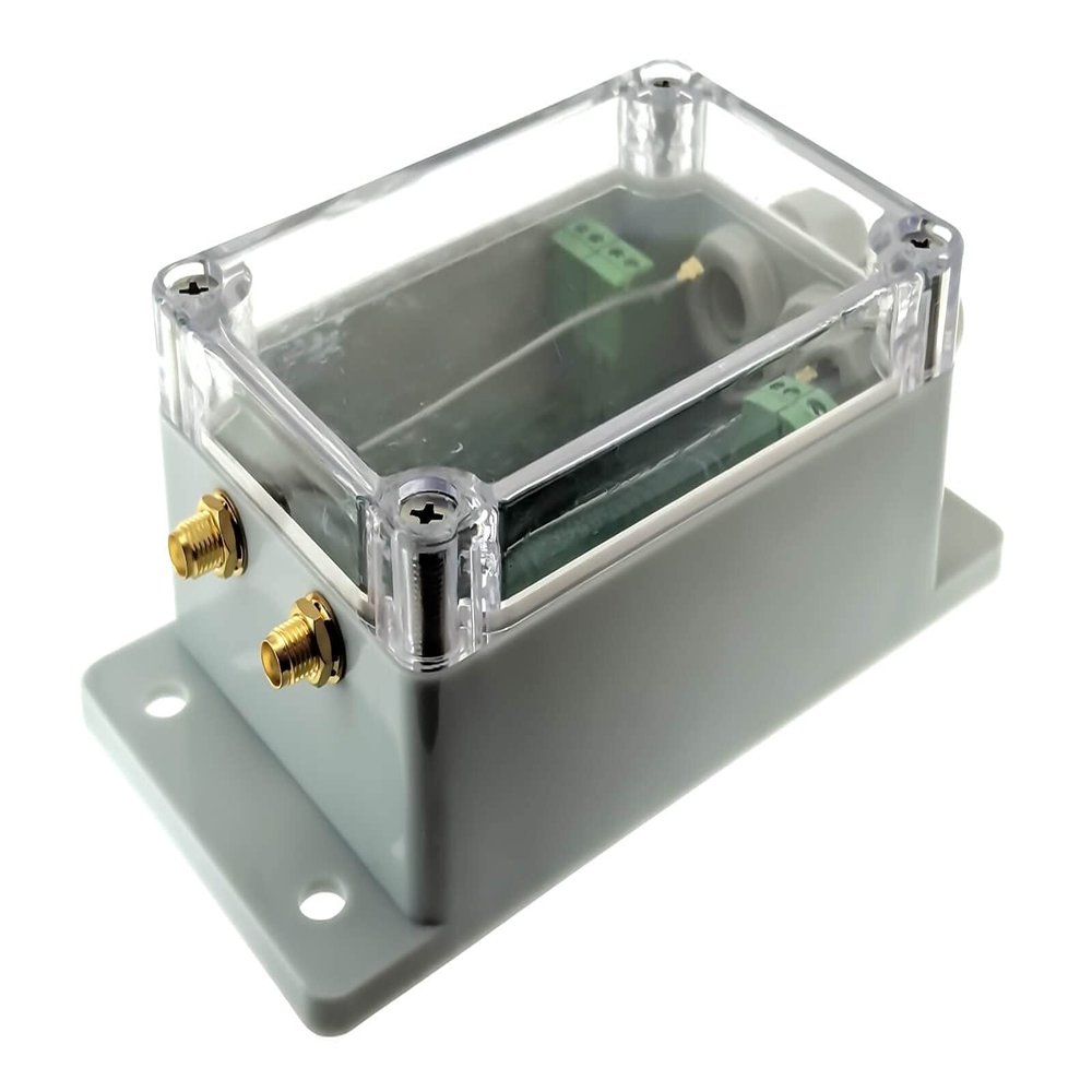 qBox AMC DIY IOT Enclosure Kit (Two SMAs), IOT Enclosure for Arduino MKR ESP32 Cellular LoRa WiFi Board, Waterproof IP65 Enclosure with Glands, prototyping PCB connectors Set and Two SMAs