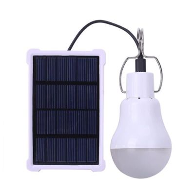 Solar Light Bulb Outdoor, Portable 140LM 12LED Light-Sensation Solar Powered Light Bulb with 1500mAh Rechargeable Battery for Chicken Coop Camping Hiking Tent Shed Patio Garden Barn