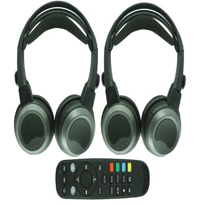 2 Headphones for Jeep SRT Compass (Grand Cherokee) Liberty Patriot & Fiat RAM 500L &Foldable U-Connect VES UCONNECT Audio System with One Remote