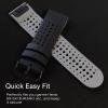 Abanen for Fenix 5X/Fenix 6X Silicone Watch Band, 26mm Quick Release Fit Soft Sport Breathable Waterproof Wristband Strap for Garmin Fenix 5X Plus,Fenix 3/3 HR,Enduro,Tactix Delta (Black-Grey) view 2