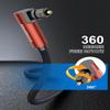 SOUNDFAM 90-Degree Optical Audio Cable, 360 Rotatable Toslink Digital Optical Cable with PVC & Cotton Braided Jacket, 15000+ Bend Lifespan for Home Theater/Soundbar/TV (10Feet/3M) view 3