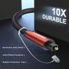 SOUNDFAM 90-Degree Optical Audio Cable, 360 Rotatable Toslink Digital Optical Cable with PVC & Cotton Braided Jacket, 15000+ Bend Lifespan for Home Theater/Soundbar/TV (10Feet/3M) view 4