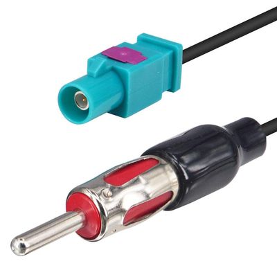 YOTENKO Universal Vehicle Car Stereo FM AM Radio Antenna Adapter Cable Fakra Z Male to DIN Plug Car Antenna Adapter RG174 15CM for Car Stereo Audio HD Radio