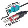 YOTENKO Universal Vehicle Car Stereo FM AM Radio Antenna Adapter Cable Fakra Z Male to DIN Plug Car Antenna Adapter RG174 15CM for Car Stereo Audio HD Radio view 4