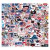 100pcs American Stickers Independence Day Aesthetic Vinyl Stickers Stickers for Laptop Water Bottle Hydro Flask Bicycle Computer view 1