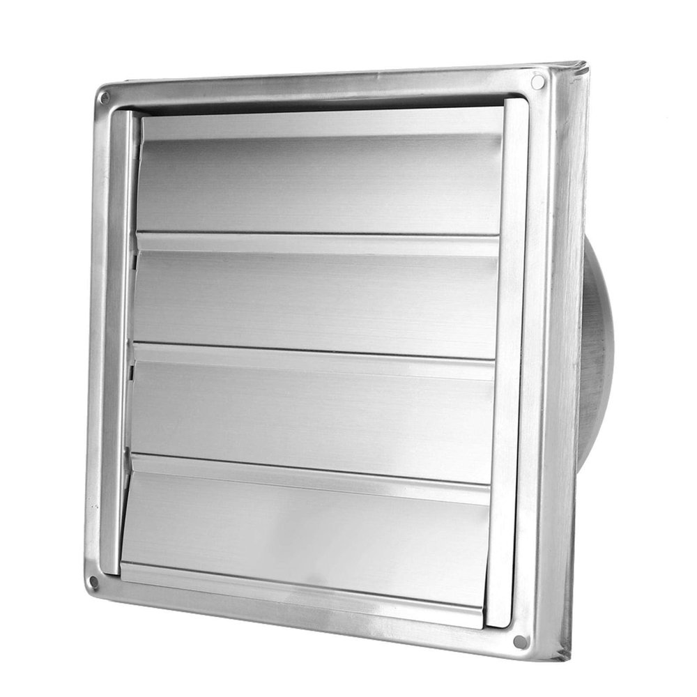 Fdit 150mm Stainless Steel Movable Air Fashionable Outlet Air Vent Duct Grill Outer Wall Hood Air Outlet Extractor Ventilation Cover