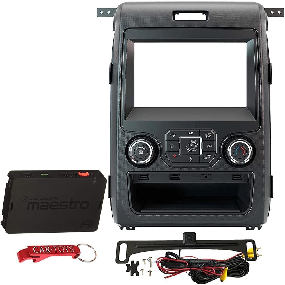 Maestro KIT-F150 Dash Kit and T-Harness Deluxe Bundle with ADS-MRR Module and ACAM4 Backup Camera. Compatible with 2013-2014 Ford F150 Trucks with 4.3 inch Screen, for Aftermarket Stereo Installation