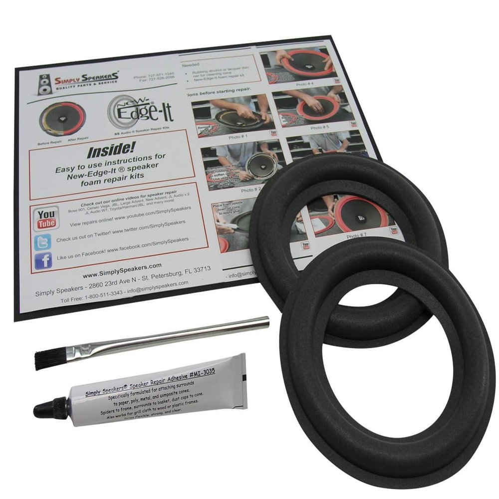 5.5" Foam Speaker Repair Kit OD: 5.625", Roll OD: 5.1875", Cone: 3.75", ID: 3.3125" FSK-5.5B (Pair)