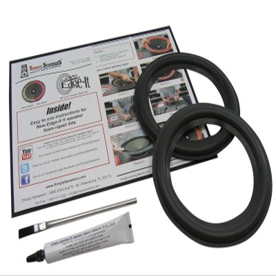 6.5" Foam Speaker Repair Kit OD: 6.375", Roll OD: 6", Cone: 5", ID: 4.5" FSK-6.5ASP (Pair)