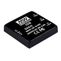 DKE15A-15, DC-DC Converter, 2-Out 15V/-15V 50-500mA 15W, 9-18VDCin, 5-Pin