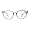 Hipster Round Horn Rim Inset Blue Light Filter Computer Lens Glasses Slate view 1