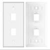2 Port Keystone Wall Plate 10-Pack Single Gang Face plate for Rj45 Keystone Jack and Modular Inserts White by Tedgetal view 2