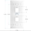 2 Port Keystone Wall Plate 10-Pack Single Gang Face plate for Rj45 Keystone Jack and Modular Inserts White by Tedgetal view 3