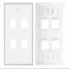 4 Port Keystone Wall Plate 10-Pack Single Gang Face plate for Rj45 Keystone Jack and Modular Inserts White by Tedgetal view 2