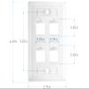 4 Port Keystone Wall Plate 10-Pack Single Gang Face plate for Rj45 Keystone Jack and Modular Inserts White by Tedgetal view 3