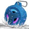 EBODA Shower Bluetooth Waterproof Speaker, IPX7 Floating Portable Wireless Small Speakers with Light, 24H Playtime for Beach, Pool, Kayak Accessories, Gifts for Men and women -Coral Blue view 1