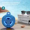 EBODA Shower Bluetooth Waterproof Speaker, IPX7 Floating Portable Wireless Small Speakers with Light, 24H Playtime for Beach, Pool, Kayak Accessories, Gifts for Men and women -Coral Blue view 3