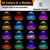 Honoson 3.94 Inch Wooden Light Stand Base Colorful LED Lights Display Base with Remote Control for Selenite Tower 3D Laser Crystal Glass Resin Art (6 Pieces) view 3