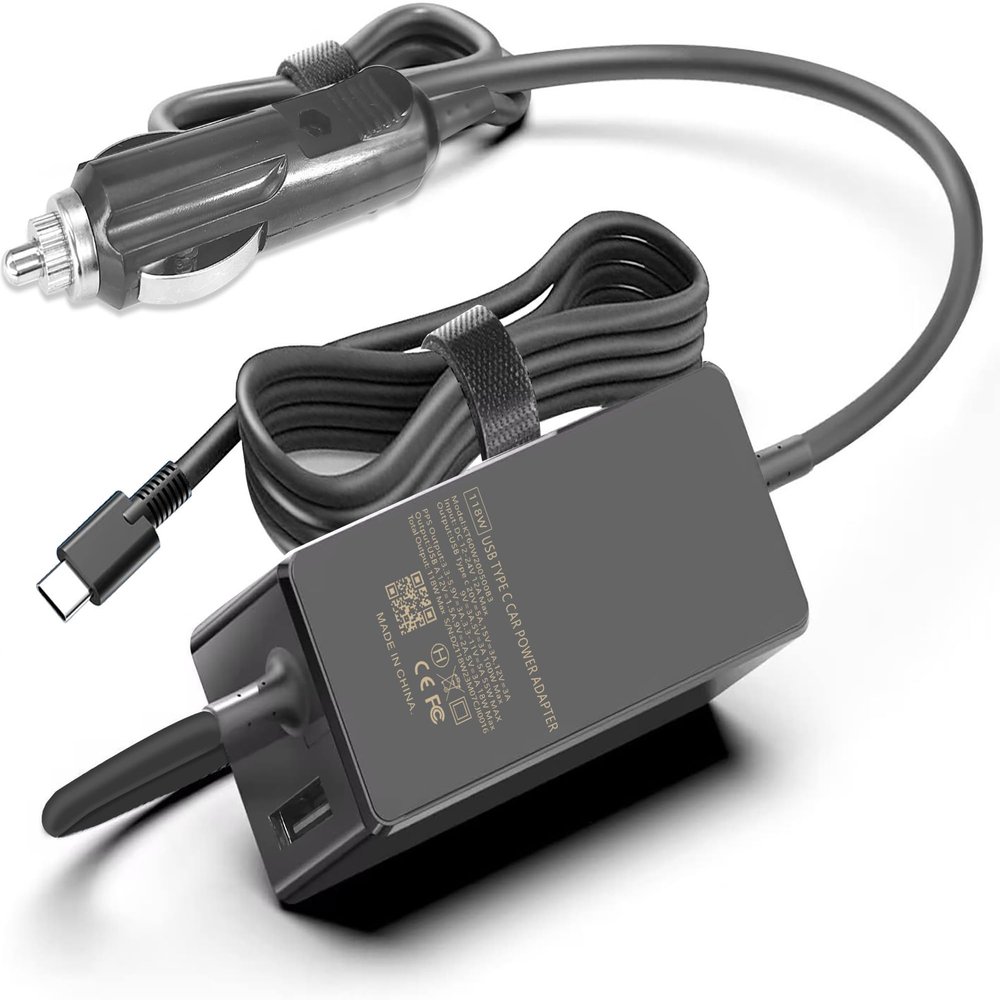 100W USB C Laptop Car Charger for Dell Latitude/Dell XPS, Lenovo Thinkpad/Yoga/IdeaPad, MacBook Pro/Air, HP Spectre/Elitebook, LG Gram, Samsung Acer Asus Chromebook Charger
