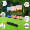 HELOU Projector Screen with Stand 80/100/120inch 4K HD Indoor and Outdoor Video Projector Screen 16:9 Projection Screen with Carry Bag, for Office, Backyard, Living Room view 2