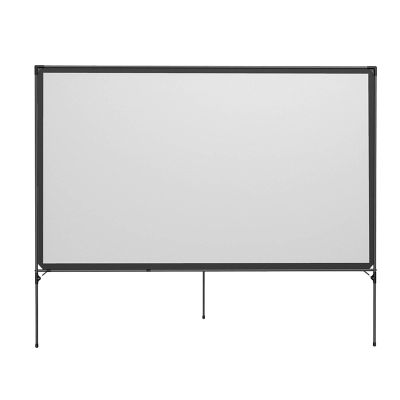 HELOU Projector Screen with Stand 80 inch Portable Projection Screen 16:9 4K HD Front Projections Movies Screen for Indoor Outdoor Home Theater Backyard Cinema Travel