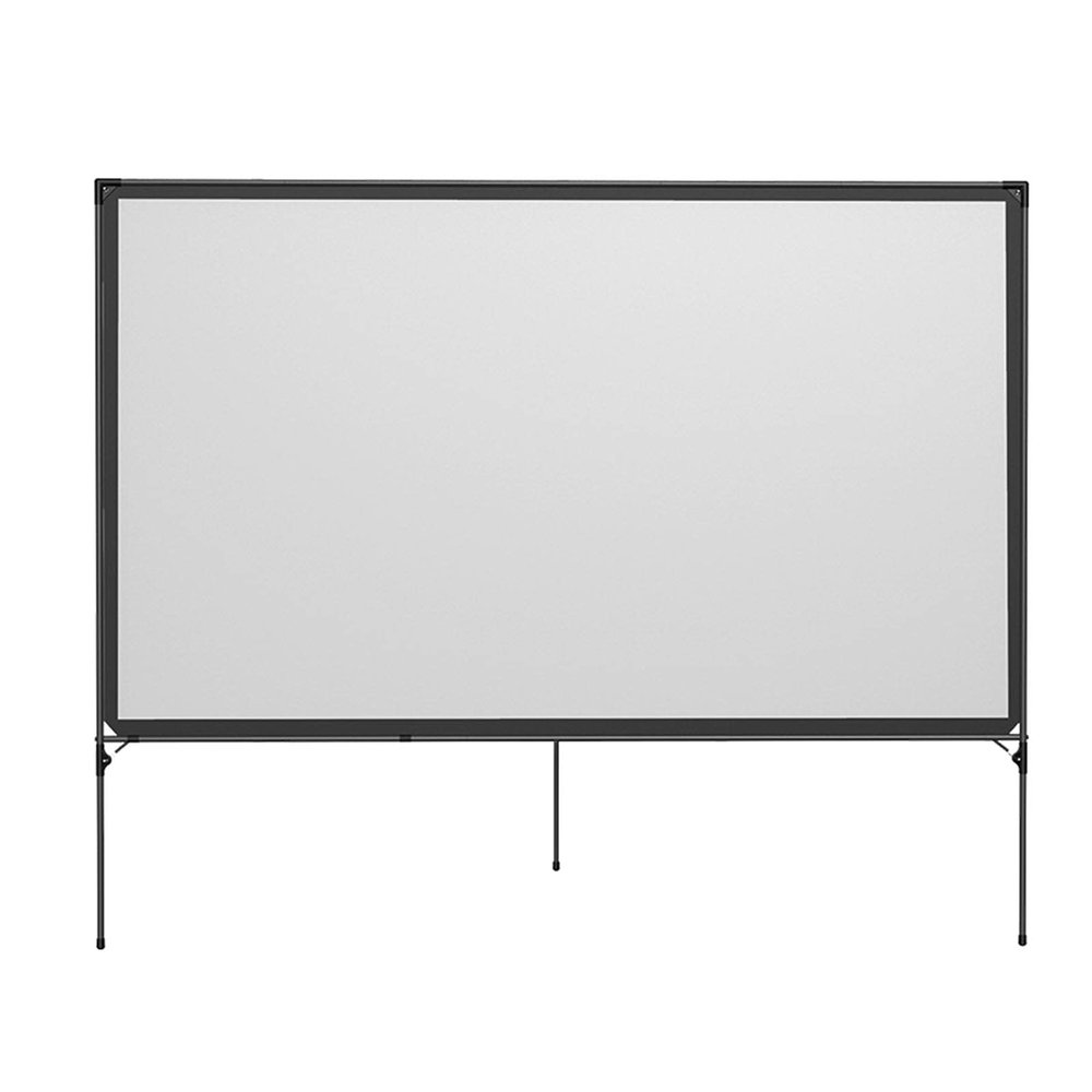HELOU Projector Screen with Stand 80 inch Portable Projection Screen 16:9 4K HD Front Projections Movies Screen for Indoor Outdoor Home Theater Backyard Cinema Travel