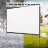 HELOU Projector Screen with Stand 80 inch Portable Projection Screen 16:9 4K HD Front Projections Movies Screen for Indoor Outdoor Home Theater Backyard Cinema Travel view 4