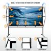 HELOU Projector Screen with Stand 120 inch 16:9 HD 4K Outdoor Indoor Projection Screen for Garden Theater Fast-Folding Projector Screen with Stand Legs view 3