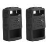 EBTOOLS Walky Talky Cover, 2PCS Mini Silicone Two Way Radio Protective Soft Cover, Used in Police Stations, The Hospitals, Security Offices, and Restaurants(Black) view 1