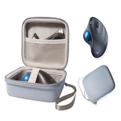 GETGEAR case for Wireless Trackball Mouse Compatible with Logitech Ergo M575, M570, MX Ergo, Also fit for MX Master, 2S, 3, 3 Advanced, Pocket for SSD, Hard Drive, USB/Type C HUB, GIQ Docking Station