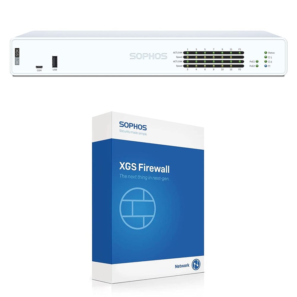Sophos XGS 136 Next-Gen Firewall with Standard Protection, 1-Year (US Power Cord) (JA1D1CSUS)