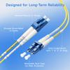 Cable Matters Plenum Rated Duplex OS2 Single Mode Fiber Optic Patch Cable - 3m / 9.8ft, LC to LC UPC 9/125 OFNP OS2 Fiber Optic Cable view 4