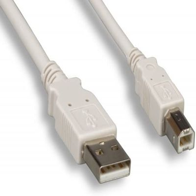 DIGITMON 3 Pack 15 Ft Ivory A-Male to B-Male USB 2.0 High Speed Printer Cable for HP Laserjet Pro MFP M479fdw All-in-One Printer W1A80A#BGJ