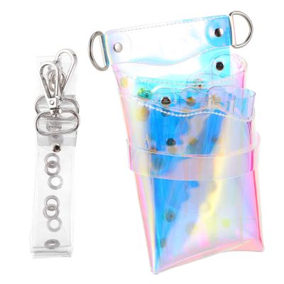 Hair Scissor Portable Barber Waist Bag Plastic Barber Scissors Pouch with Waist Shoulder Belt Hairdressing Pouch for Hair Stylist