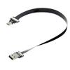 NFHK USB 2.0 Type-A Male to Micro USB 5Pin Male Data Flat Slim FPC Cable for FPV & Disk & Phone 20CM view 2