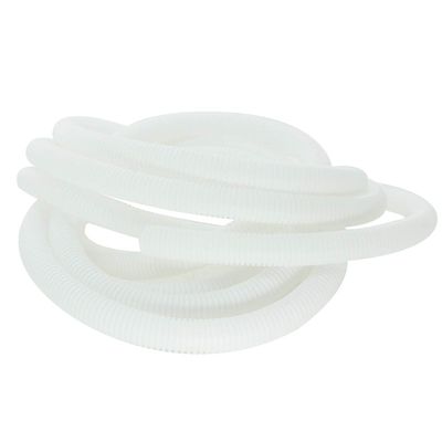 Bettomshin 1Pcs 22.97Ft Length 0.91Inch ID Corrugated Tube, Wire Conduit, Not-Split Flexible Bellows Tube Pipe Polypropylene PP for Pond Liquid Air Conditioner Cable Cover Sleeve White