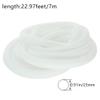 Bettomshin 1Pcs 22.97Ft Length 0.91Inch ID Corrugated Tube, Wire Conduit, Not-Split Flexible Bellows Tube Pipe Polypropylene PP for Pond Liquid Air Conditioner Cable Cover Sleeve White view 2