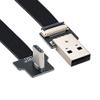 cablecc Right Angled USB 2.0 Type-A Male to USB-C Type-C Male Data Flat Slim FPC Cable for FPV & Disk & Phone 50cm view 2