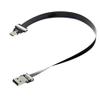 Cablecc USB 2.0 Type-A Male to Micro USB 5Pin Male Data Flat Slim FPC Cable for FPV & Disk & Phone 50cm view 2