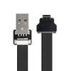 Cablecc Down Angled USB 2.0 Type-A Male to Micro USB 5Pin Male Data Flat Slim FPC Cable for FPV & Disk & Phone 20cm view 4