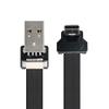 cablecc Up Down Angled USB 2.0 Type-A Male to USB-C Type-C Male Data Flat Slim FPC Cable for FPV & Disk & Phone 100cm view 2