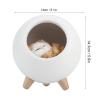 Little PetHouse Light - Cute Desk Cat Night Light - USB Charging, LED Night Light & Room Decor for Women, Cat Lover Gifts (White) view 3