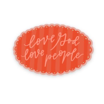 Swaygirls Christian Sticker | Love God Love People | Religious Quote Decals for Bible journaling, a Water Bottle, a Laptop etc