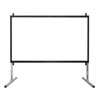 HELOU Projector Screen with Stand,100/120/150/180/200 Inch (16:9) /(4:3) HD 4K Outdoor Indoor Portable Projection Screen Fast Folding Movie Screen for Home Theater 3D Camping Meet