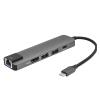 QAZWSXED LESANGBAIHUODIAN Type C to Fit for 3.0 Data Transfer Practical Power Delivery LAN Adapter High Speed 5 in 1 Aluminium Alloy Ports Output USB Hub view 1