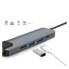 QAZWSXED LESANGBAIHUODIAN Type C to Fit for 3.0 Data Transfer Practical Power Delivery LAN Adapter High Speed 5 in 1 Aluminium Alloy Ports Output USB Hub view 2