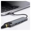 QAZWSXED LESANGBAIHUODIAN Type C to Fit for 3.0 Data Transfer Practical Power Delivery LAN Adapter High Speed 5 in 1 Aluminium Alloy Ports Output USB Hub view 3
