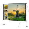 Outdoor Movie Screen w/Stand 100" Portable Movie Screen 16:9 HD Wide Angle Outdoor Projector Screen Easy Assembly Portable Projector Screen view 1