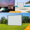Outdoor Movie Screen w/Stand 100" Portable Movie Screen 16:9 HD Wide Angle Outdoor Projector Screen Easy Assembly Portable Projector Screen view 2